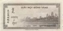 Indochina Francesa  1 Piastre - Men with boat - ND (1945) - Letter C - Serial H426