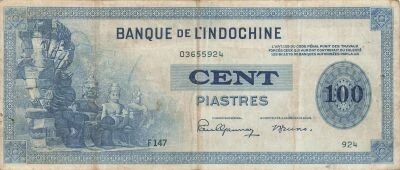 Indochina Francesa  100 Piastres - ND (1945) - P.78