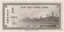 Indochina Francesa 1 Piastre - 1945 - Letter B - Specimen on available note - Cashier n&deg;52
