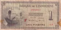Indochina Francesa 1 Piastre - 1945 Letter F - F