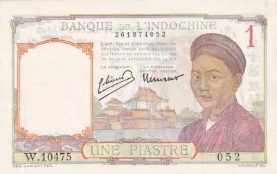 Indochina Francesa 1 Piastre - 1950 - Serial W.10475