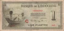 Indochina Francesa 1 Piastre - Letter C - ND (1945-1951) - P.76