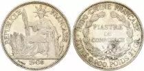 Indochina Francesa 1 Piastre,  Libert� Assise - 1906 - Silver