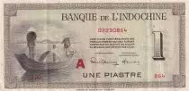 Indochina Francesa 1 Piastre - Men with boat  - ND (1945) - Letter B - PCGS 67 OPQ