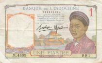 Indochina Francesa 1 Piastre - ND (1936) - P.54