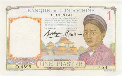 Indochina Francesa 1 Piastre - ND (1936) - P.54b