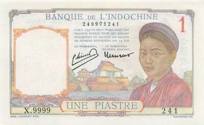 Indochina Francesa 1 Piastre - ND (1949) - P.54e
