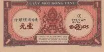 Indochina Francesa 1 Piastre - Orange - ND (1942-1945) - Letter D  - P.58c
