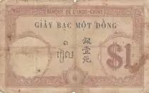 Indochina Francesa 1 Piastre - Walhain -  Num 999 - Signature Simon, Thion de la Chaume - 1927