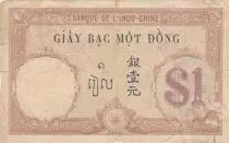 Indochina Francesa 1 Piastre - Walhain -  Serial J.1432 - B+ - 1927