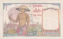 Indochina Francesa 1 Piastre - Woman - Temple - ND (1953) - Serial S.463- P.92
