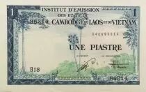Indochina Francesa 1 Piastre ND (1954) - Viet Nam issue - VF