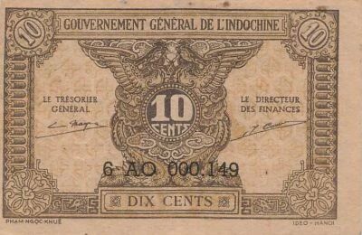Indochina Francesa 10 Cents - Brown - ND (1942) - P.89