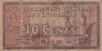 Indochina Francesa 10 Cents - General Government of Indochina - 1942 - EI Series