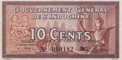 Indochina Francesa 10 Cents - ND (1939) - P.85c