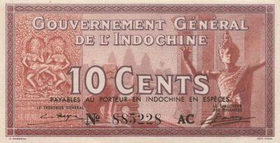 Indochina Francesa 10 Cents - ND (1939) - P.85c