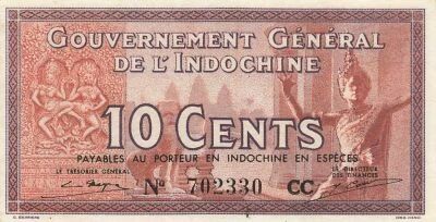 Indochina Francesa 10 Cents - ND (1939) - P.85d