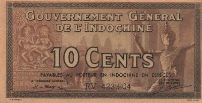 Indochina Francesa 10 Cents - ND (1939) - P.85e