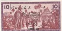 Indochina Francesa 10 Cents Sculptures and dancer - Elephant - 1939