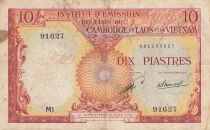 Indochina Francesa 10 Piastres - ND (1953) - Laos - P.102