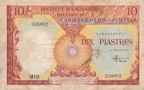 Indochina Francesa 10 Piastres - Vietnam - ND (1953) - P.107