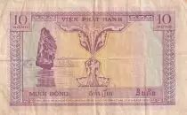 Indochina Francesa 10 Piastres 1953 - Type Vietnam - Serial U4 - VF