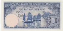 Indochina Francesa 100 Piastres - Bank - Boat - Specimen - P.79s