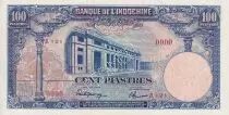 Indochina Francesa 100 Piastres - Bank - Boat - Specimen - UNC - P.79s