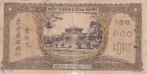 Indochina Francesa 100 Piastres Market - 1942 - Letter B - Serial U 212201