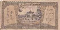 Indochina Francesa 100 Piastres Market - 1942 - Letter B - Serial W 010268