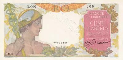 Indochina Francesa 100 Piastres Mercury - ND (1947) - Specimen