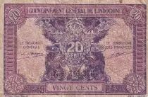 Indochina Francesa 20 Cent - Violet - ND (1942) - Serial NH - P.90