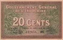 Indochina Francesa 20 Cents - Foliage - ND (1939) - Serial BS - P.86