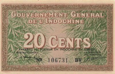 Indochina Francesa 20 Cents - ND (1939) - P.86d