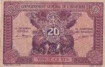 Indochina Francesa 20 Cents ND (1942) - Serial PE 246.795