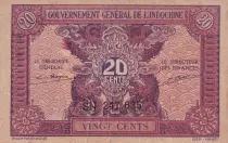 Indochina Francesa 20 Cents ND (1942) - Serial SN 247.635
