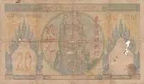 Indochina Francesa 20 Piastres - Ruins of Angkor - 1928 - Serial W.157