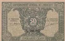 Indochina Francesa 50 Cents ND (1942) - Serial LL 245.865