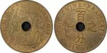 Indochina Franz&ouml;sin 1 Cent, Republican statue - 1901 A - PCGS Genuine - Lec 57