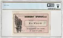 Indochina Franz&ouml;sin 1 Franc - Dumont D\'Urville - 1936 - PCGS 63 Choice UNC - Kol.208a