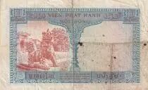 Indochina Franz&ouml;sin 1 Piastre - Bleu - Dragon - 1954 - TB - P.105