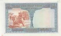 Indochina Franz&ouml;sin 1 Piastre - Forest - Statue of Chintze - 1954 - Series Z.35