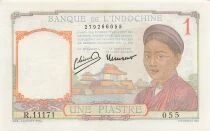Indochina Franz&ouml;sin 1 Piastre - ND (1949) - P.54e