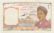 Indochina Franz&ouml;sin 1 Piastre - ND (1953) - P.92