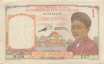 Indochina Franz&ouml;sin 1 Piastre - ND (1953) - P.92