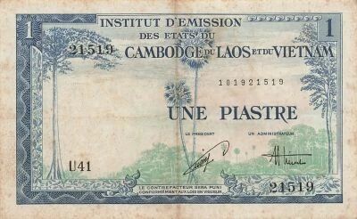 Indochina Franz�sin 1 Piastre - Vietnam - ND (1954) - P.105