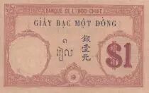 Indochina Franz&ouml;sin 1 Piastre - Walhain - ND (1927-1931) - Serial W.3120 - P.48b