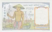 Indochina Franz&ouml;sin 1 Piastre type 1933 (1946) - Specimen UNC