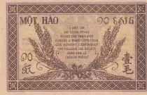 Indochina Franz&ouml;sin 10 Cents - Brown - ND (1942) - Serial DG - P.89a
