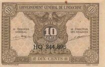 Indochina Franz&ouml;sin 10 Cents - ND (1942) - P.89a